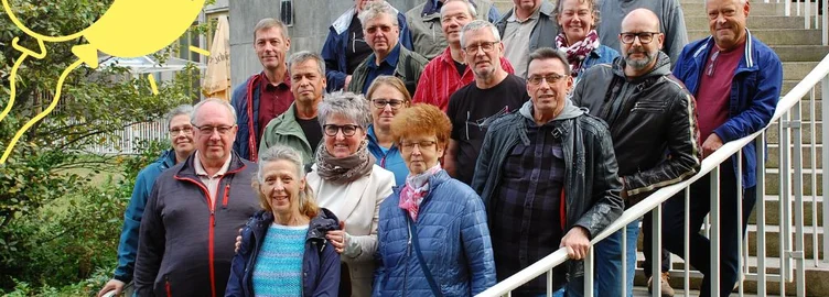 Ehemalige Beleuchterlehrlinge beim Wiedersehen an der Oper Leipzig